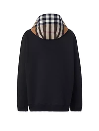Check Hood Cotton Zip Hoodie