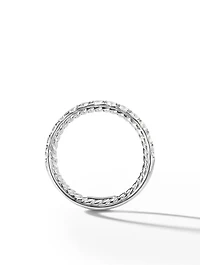 Dy Eden Partway Band Ring Platinum With Diamonds