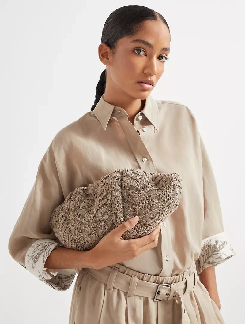 Marina Foliage Pouch Bag