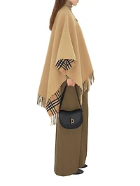 Check Wool Cape