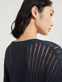 Ribbed Openwork Sweater
