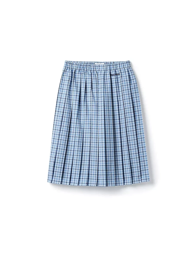Pleated Check Skirt