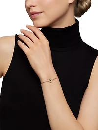Cable Collectibles® Evil Eye Bracelet In 18k Yellow Gold With Pavé Sapphires And Diamonds, 2mm