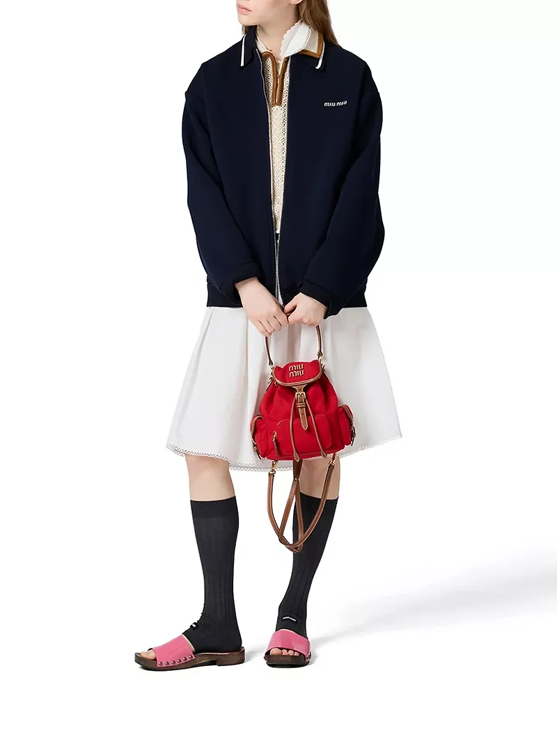 Canvas And Leather Backpack