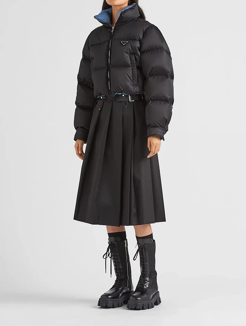 Re-nylon Cropped Down Jacket