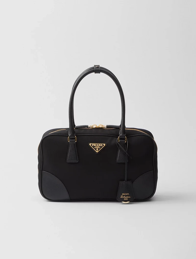 Prada Re-edition 1978 Medium Re-nylon And Saffiano Leather Two-handle Bag