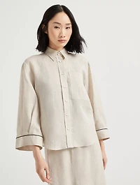 Cropped Shirt With Monili