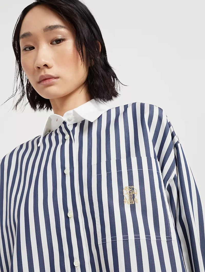 Poplin Shirt With Logo