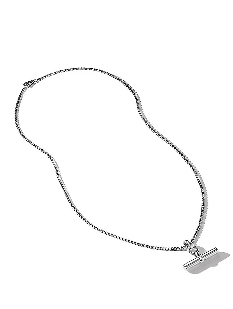 Lexington E/w Barrel Pendant In Sterling Silver