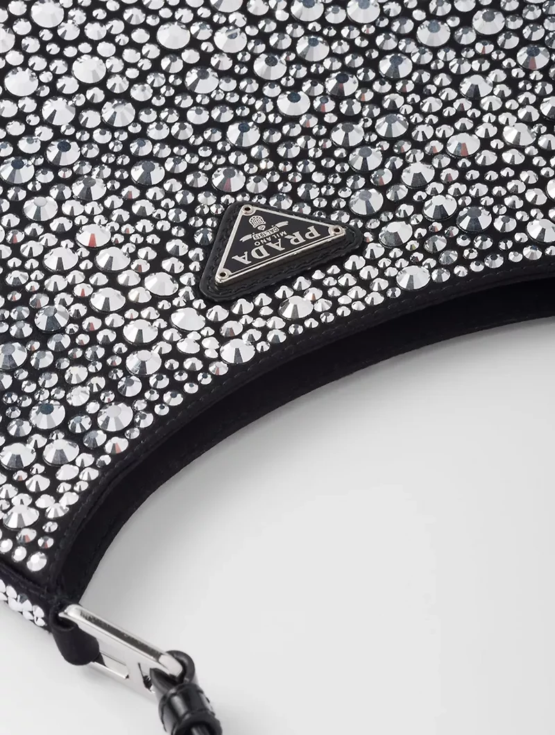 Prada Cleo Satin Bag With Crystals