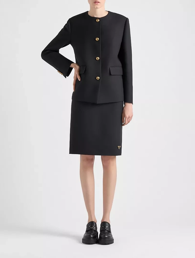 Single-breasted Tricotine Jacket