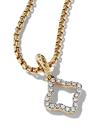 Quatrefoil Amulet In 18k Yellow Gold With Pavé Diamonds