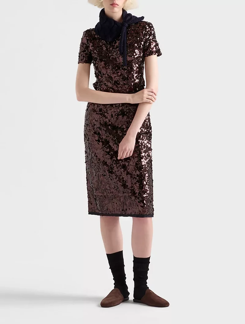 Embroidered Sequin Top