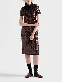 Embroidered Sequin Top