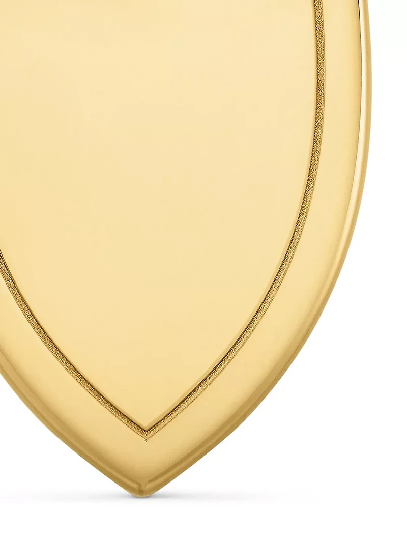St. Michael Amulet In 18k Yellow Gold With Diamonds, 26mm
