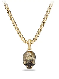 Memento Mori Skull Amulet In 18k Yellow Gold