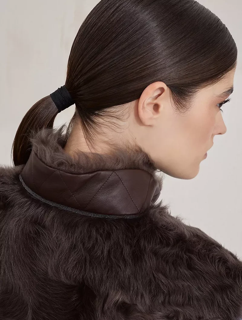 Wavy Shearling Vest