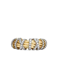 Helena Ring 18k Yellow Gold With Diamonds, 7.7mm
