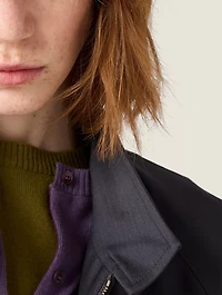 Bonded Kid Mohair And Jersey Blouson Jacket
