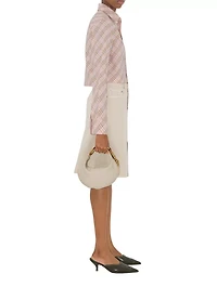 Cropped Check Cotton Shirt