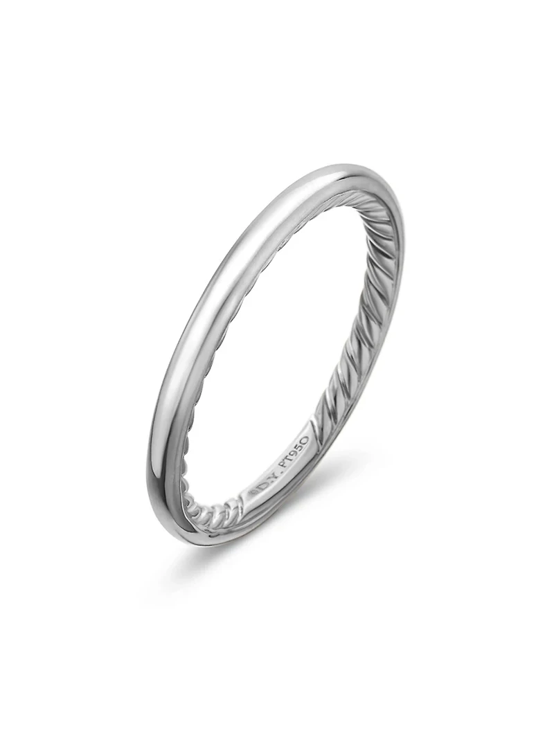 Dy Eden Band Ring Platinum, 2mm