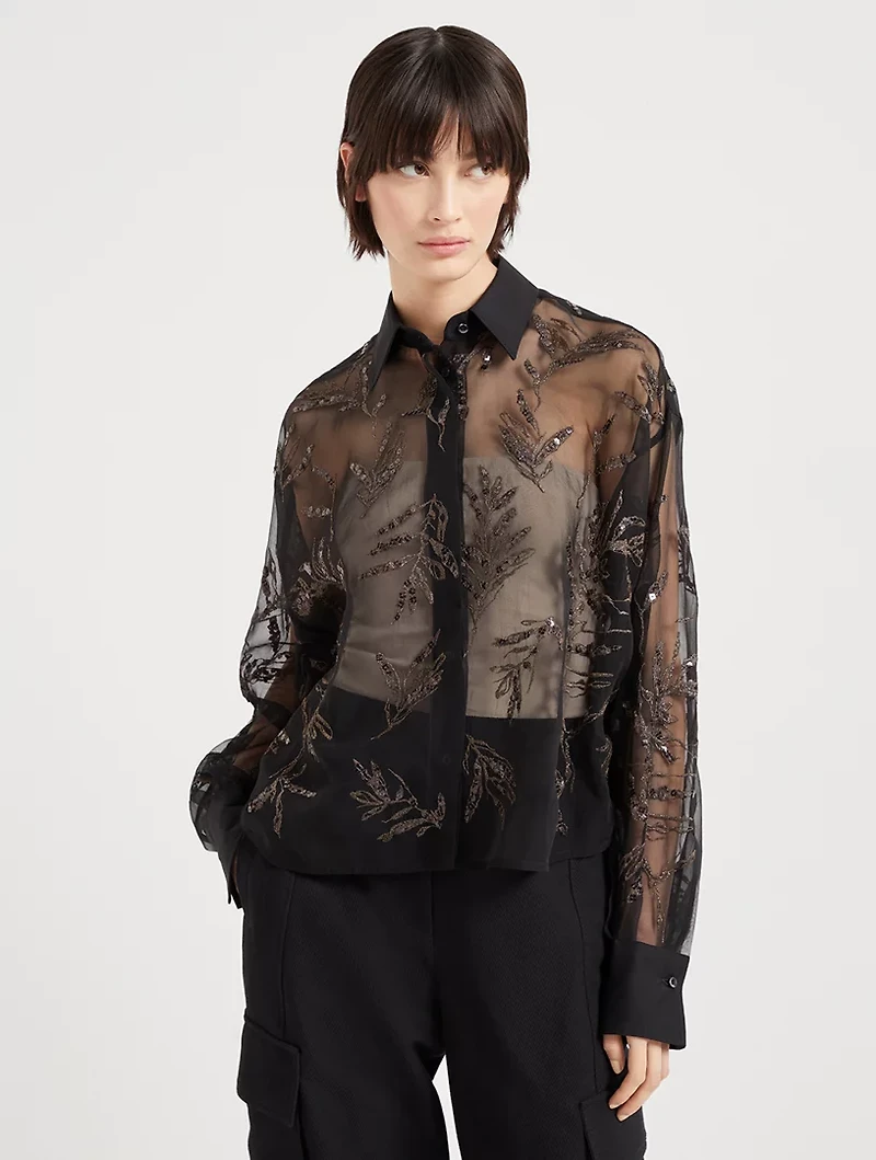 Flora Embroidery Shirt