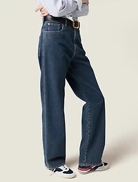 Flocked Denim Jeans