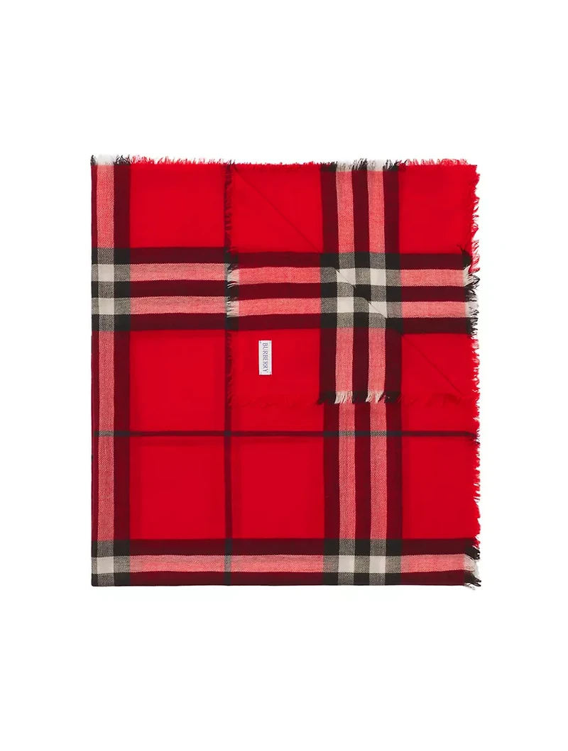 Check Wool Scarf