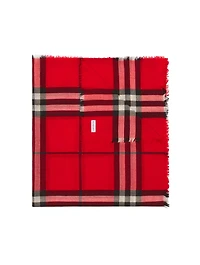 Check Wool Scarf