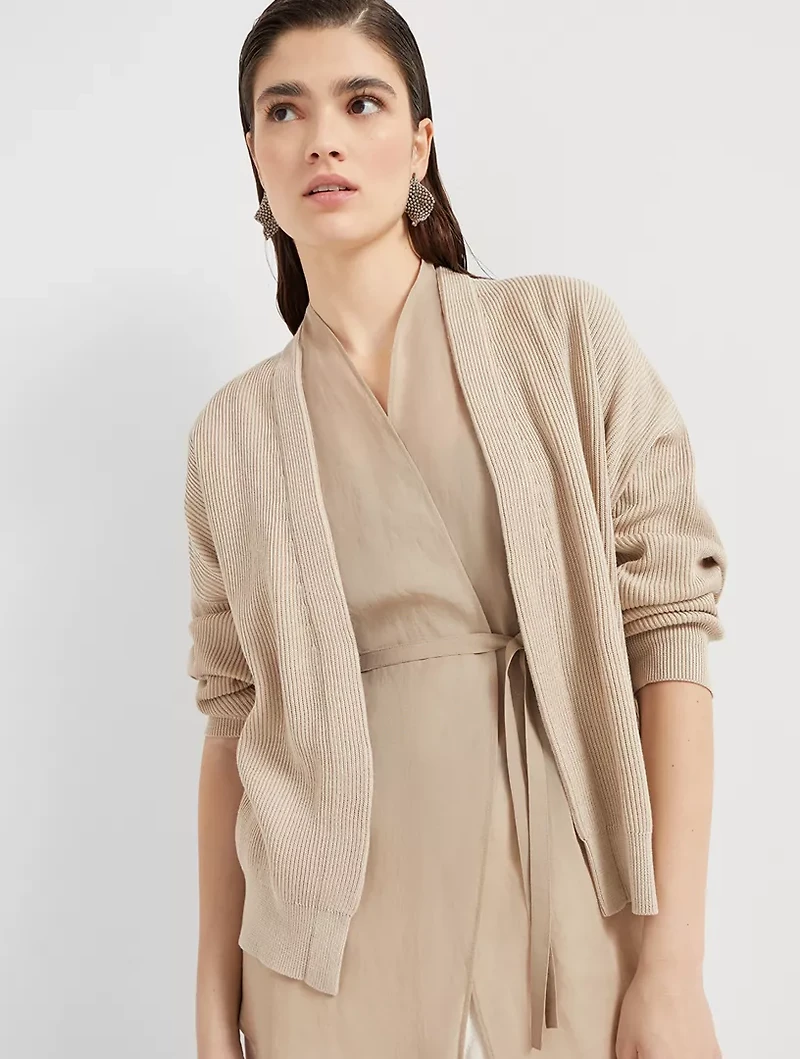 English Rib Knit Cardigan
