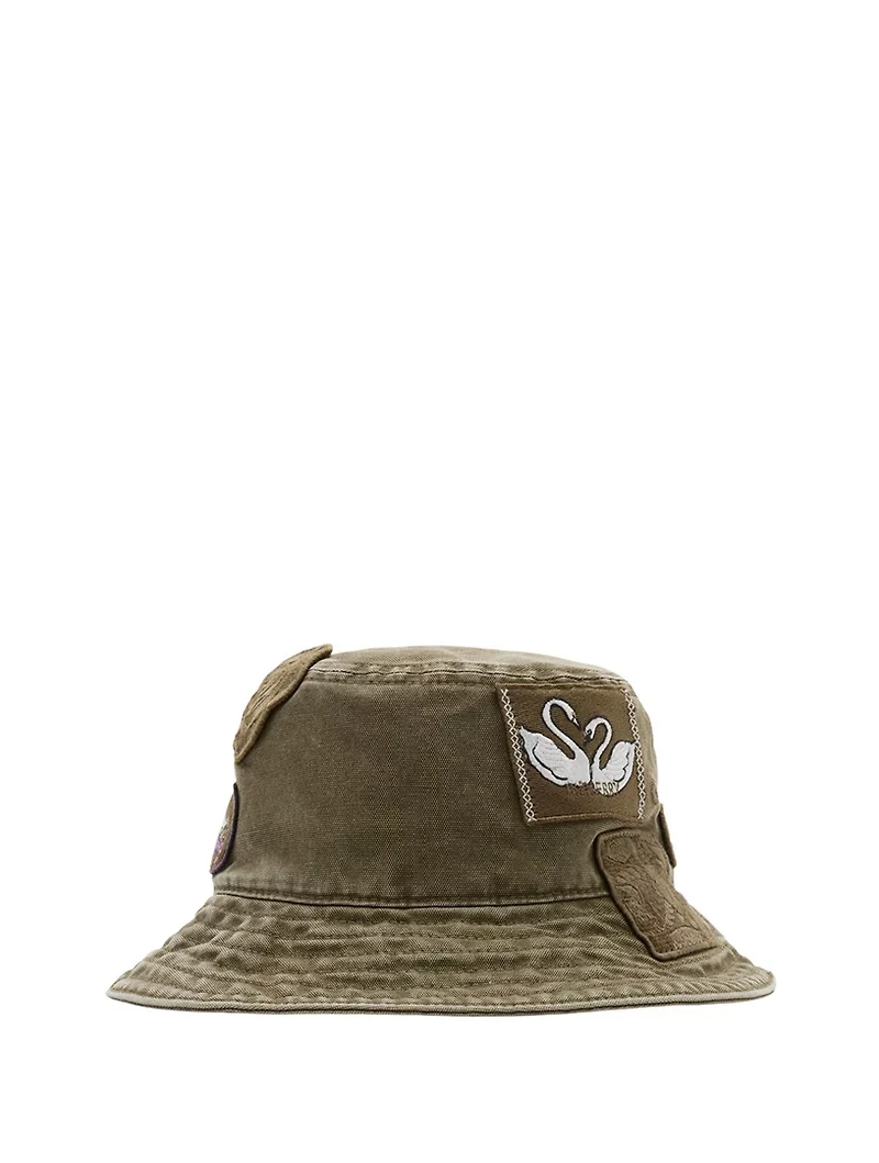 Badge Cotton Bucket Hat