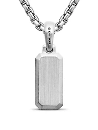 Streamline® Amulet In Sterling Silver With Black Diamonds, 17mm