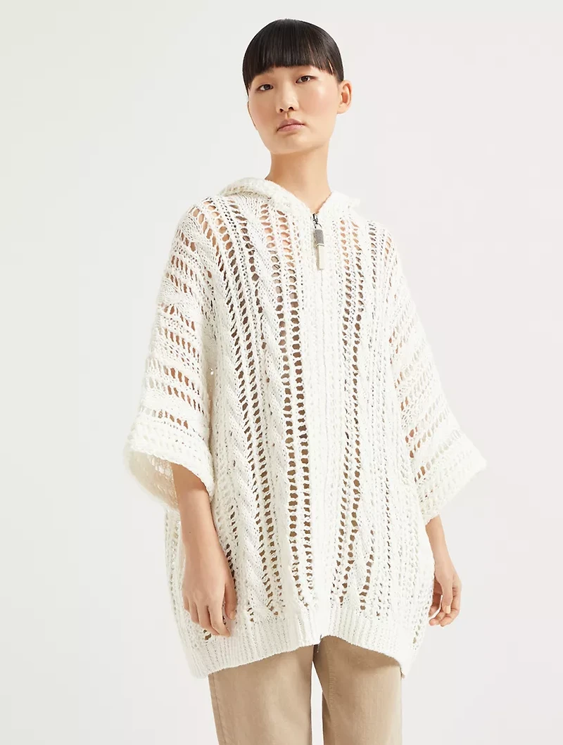 Cable & Mesh Cardigan