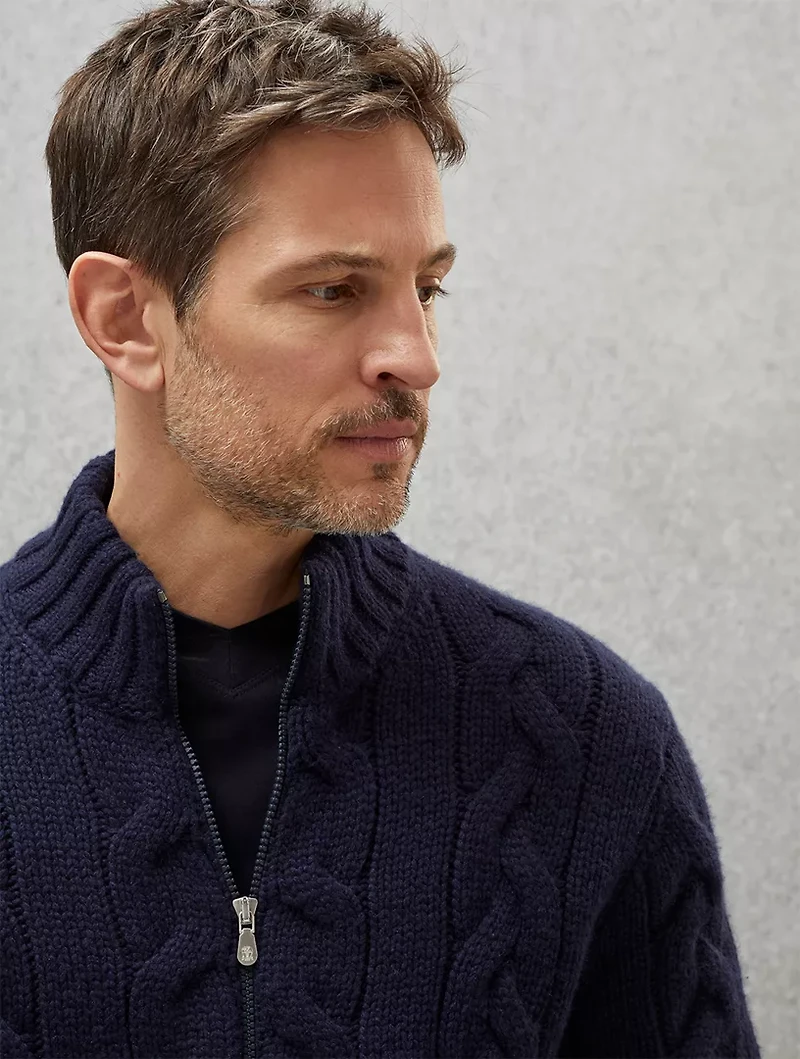 Cashmere Feather Yarn Cardigan