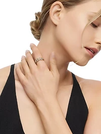 Helena Ring 18k Yellow Gold With Diamonds, 7.7mm