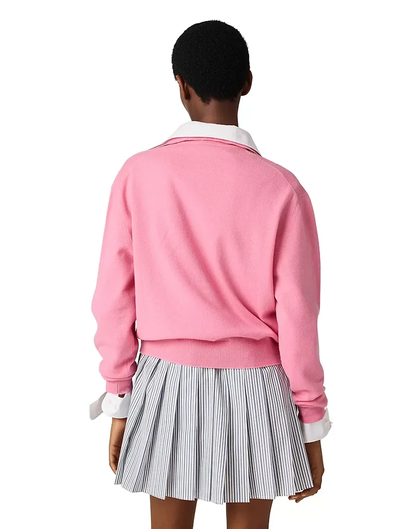 Cashmere Half-zipper Polo Shirt