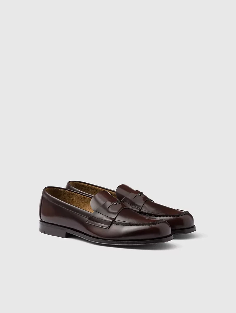 Brushed Leather Loafers