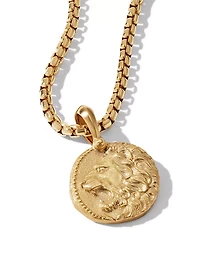 Leo Amulet In 18k Yellow Gold