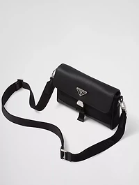 Re-nylon And Saffiano Shoulder Bag