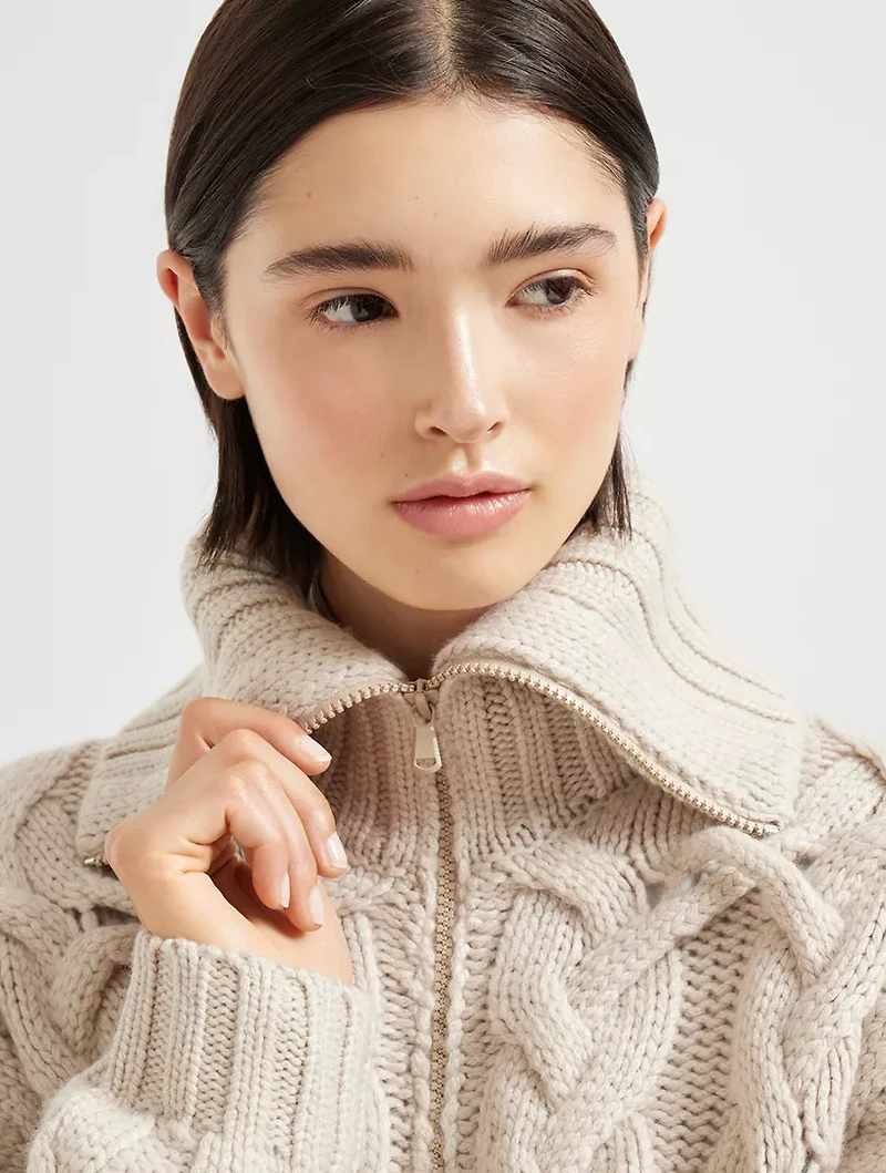 Crisscross Cable Cardigan