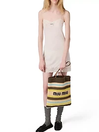 Raffia-effect Woven Tote Bag