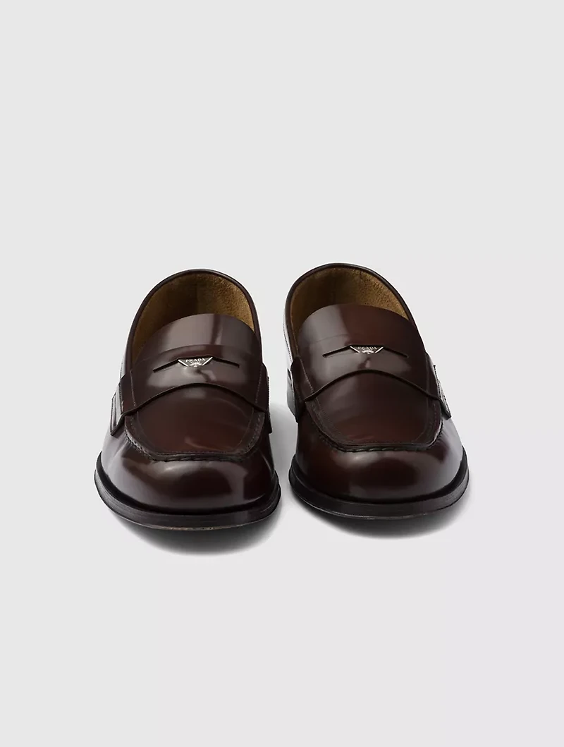 Brushed Leather Loafers