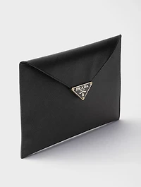 Saffiano Leather Envelope Clutch