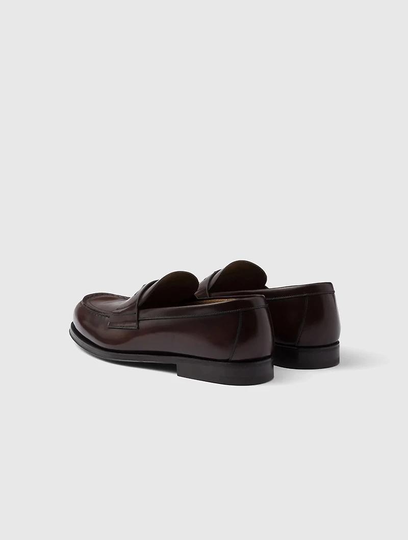 Brushed Leather Loafers