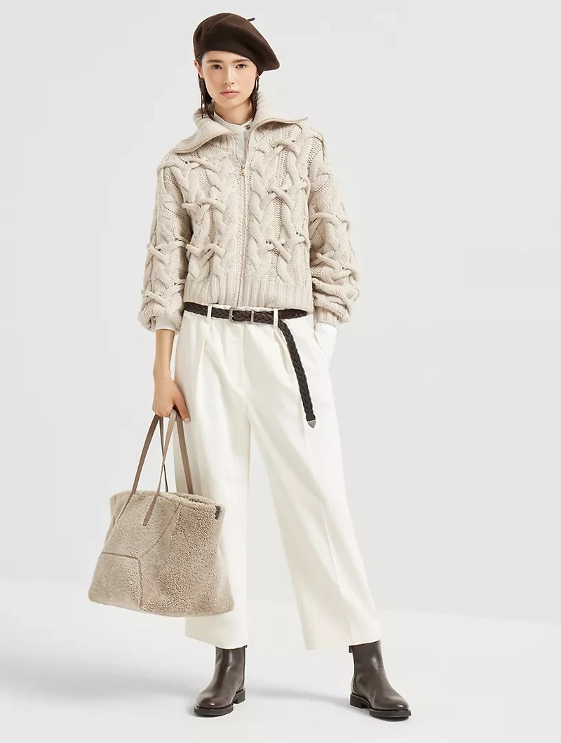 Crisscross Cable Cardigan
