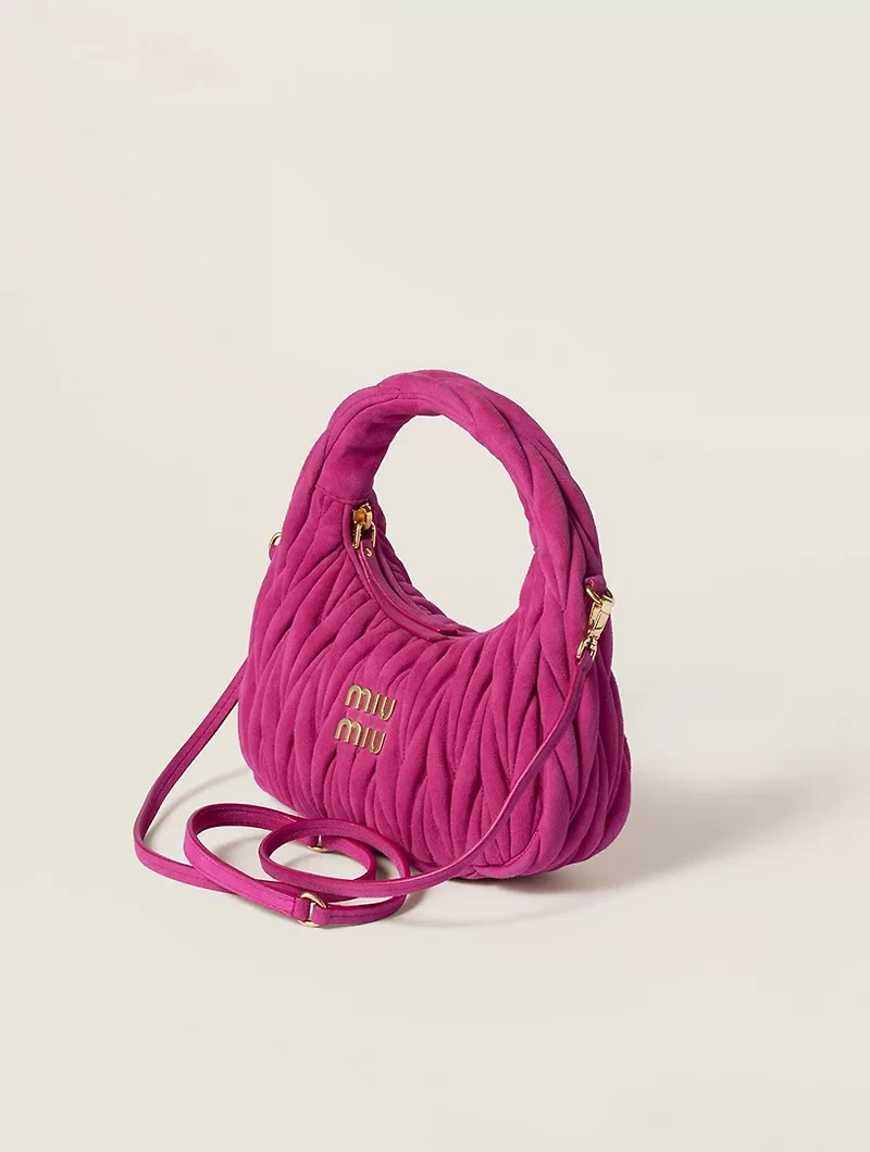 Wander Matelassé Suede Bag