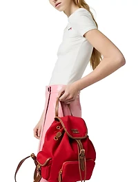 Canvas And Leather Backpack