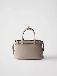 Prada Buckle Small Leather Handbag With Double Belt