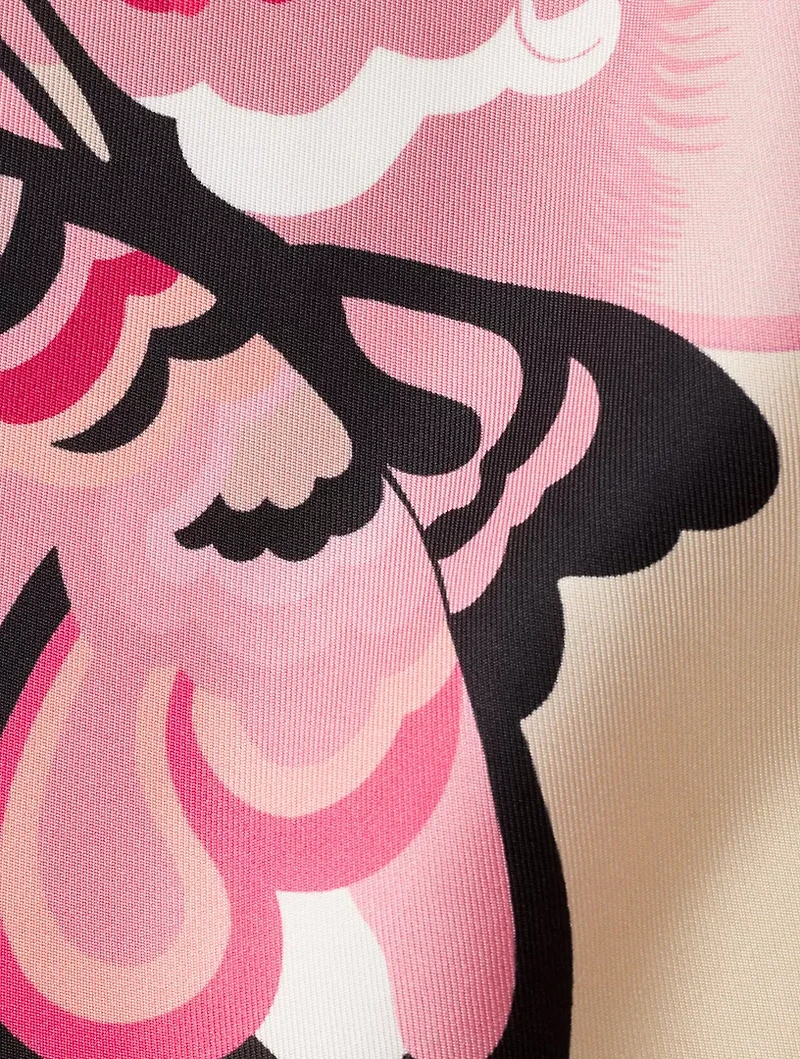 Printed Silk Twill Scarf 55x55