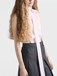 Embroidered Poplin Top